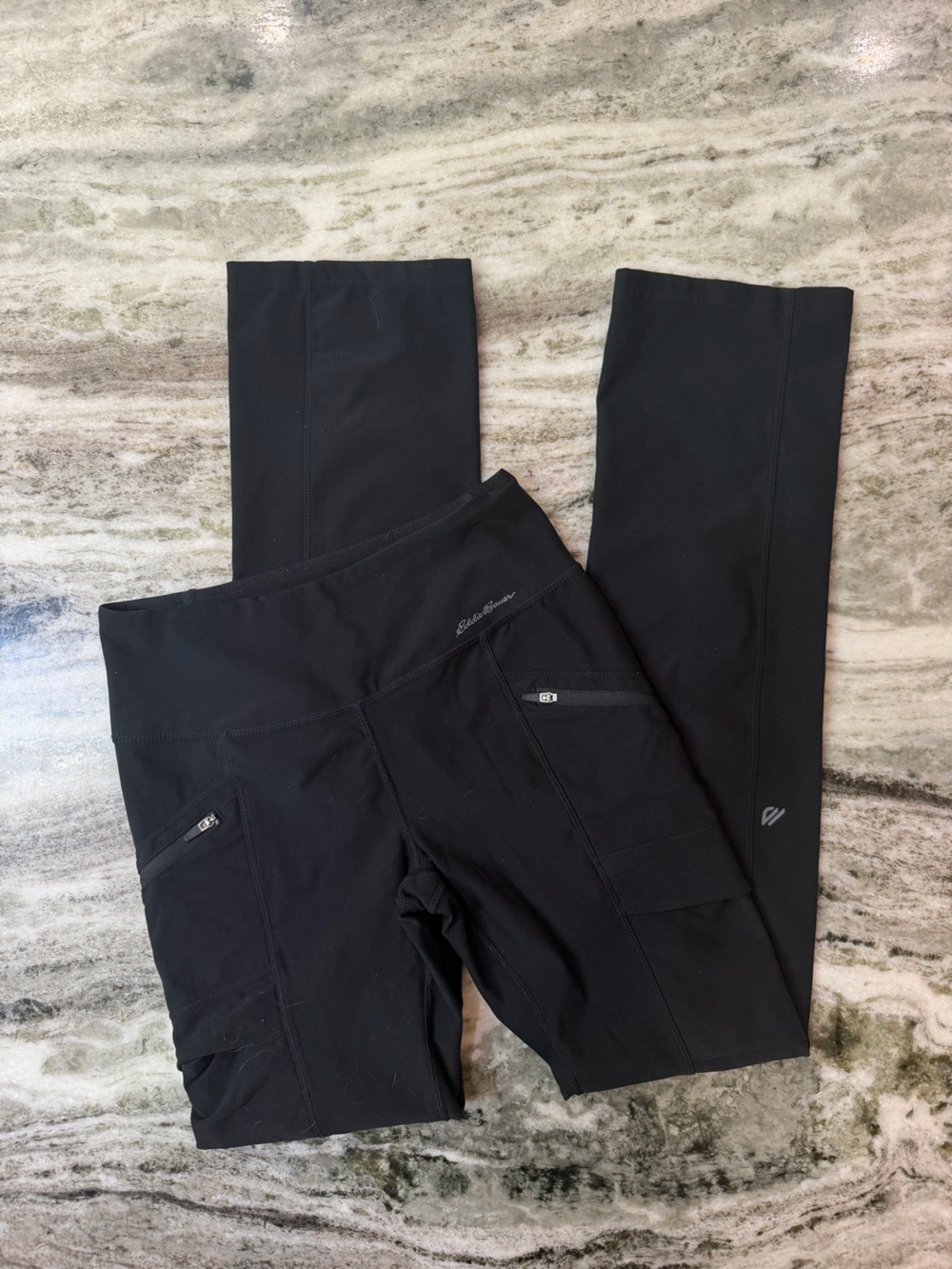 Eddie Bauer Black Athletic Leggings with Mini Flare
XS